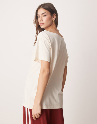 Slash Neck T-Shirt With Lucky Cherry Print