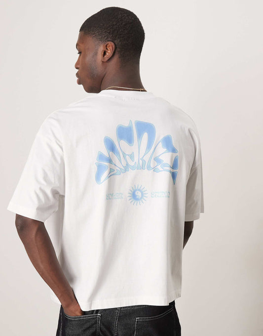 Boxy Oversized T-Shirt With Celestial Graphic