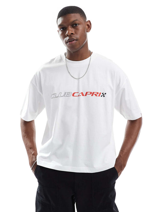 Boxy Oversized T-Shirt With City Graphic