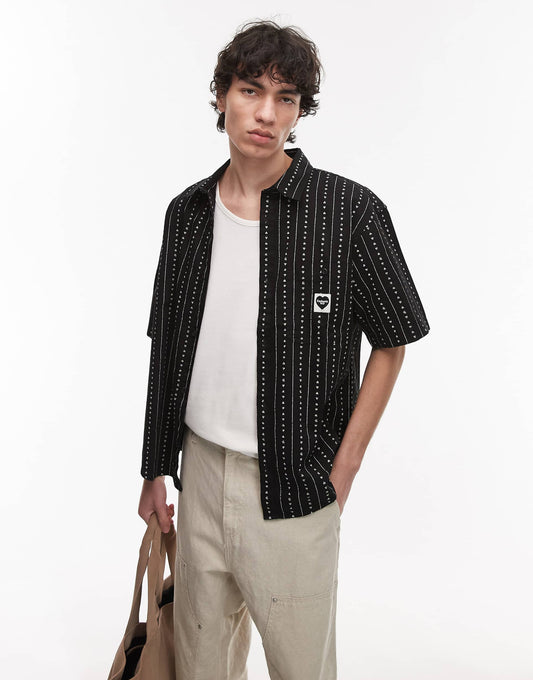 Drewe Short Sleeve Heart Stripe Shirt