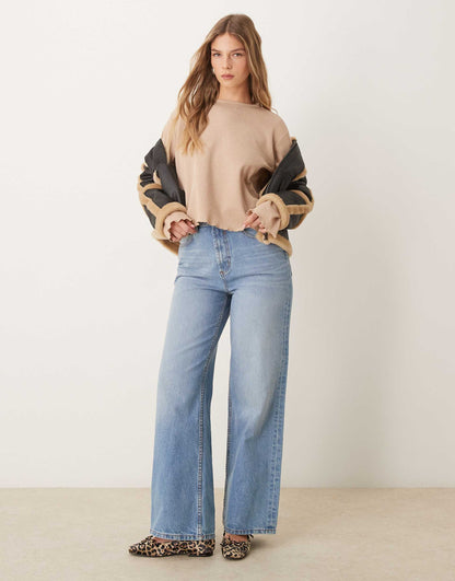 Waffle Wide Sleeve Top