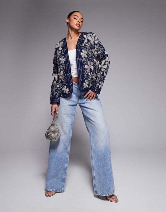 Floral Studded Housecoat