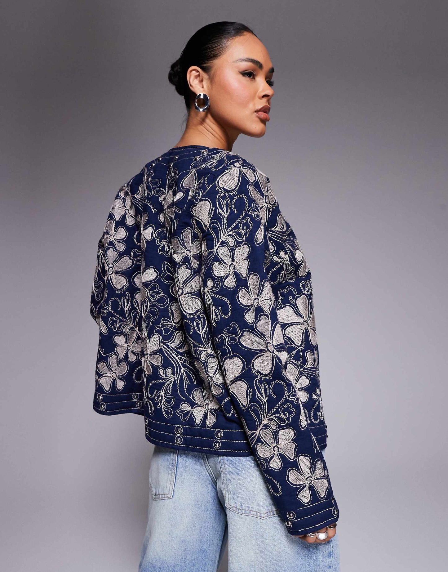 Floral Studded Housecoat
