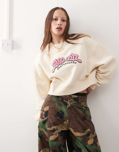 Pink Logo Crewneck Sweatshirt