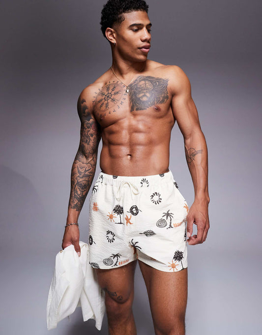 Seersucker Swim Shorts