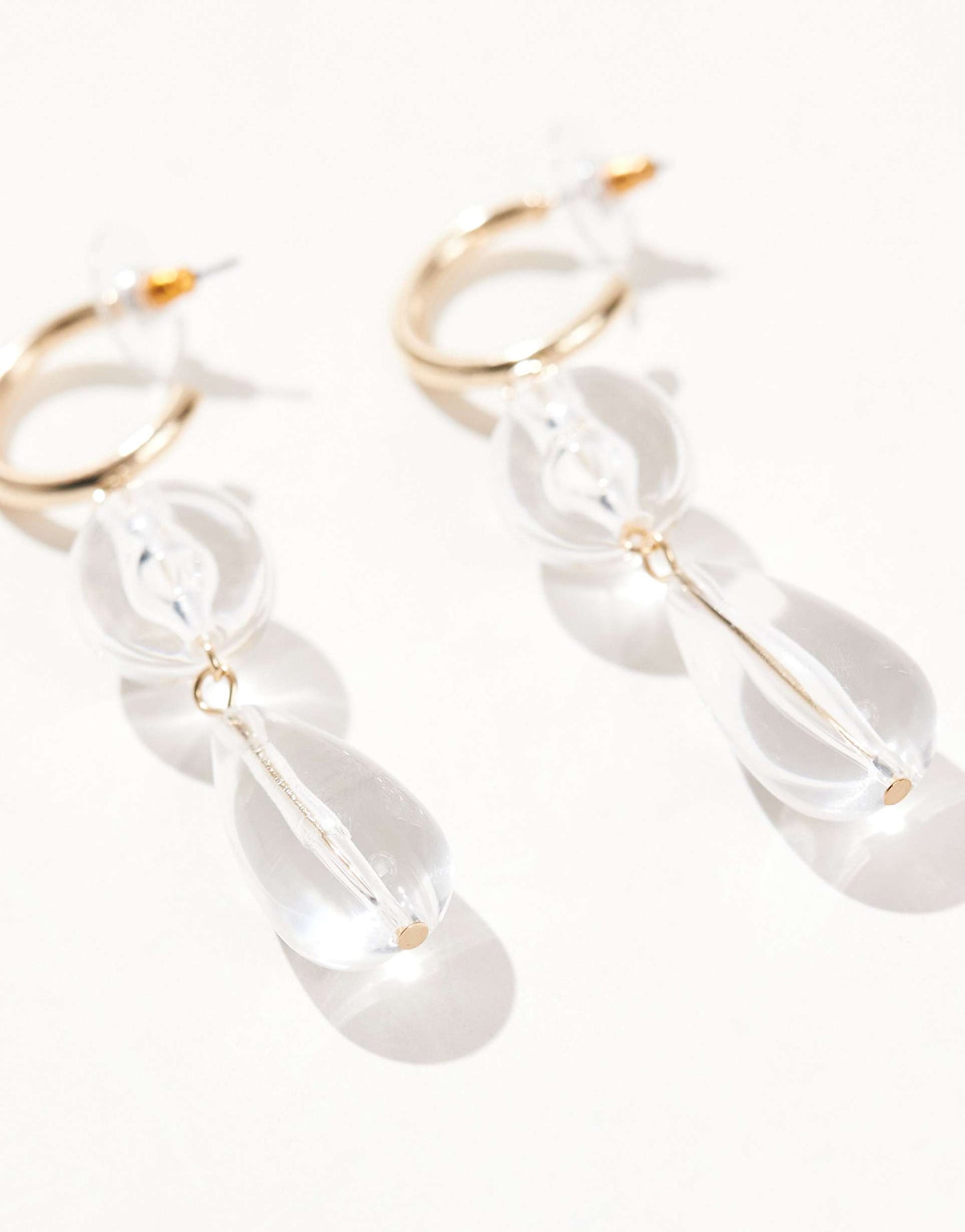 Drop Earrings With Clean Resin Ball Detail