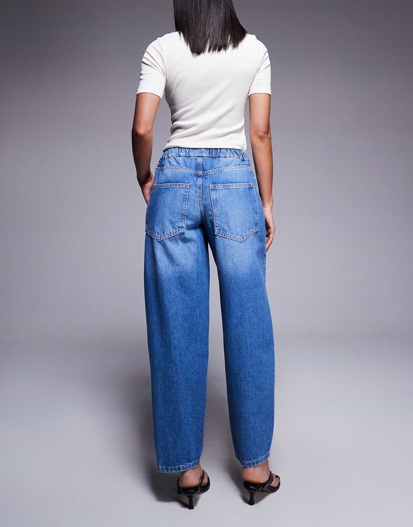 Elasticated Barrel Jeans