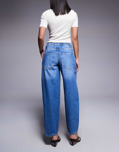 Elasticated Barrel Jeans