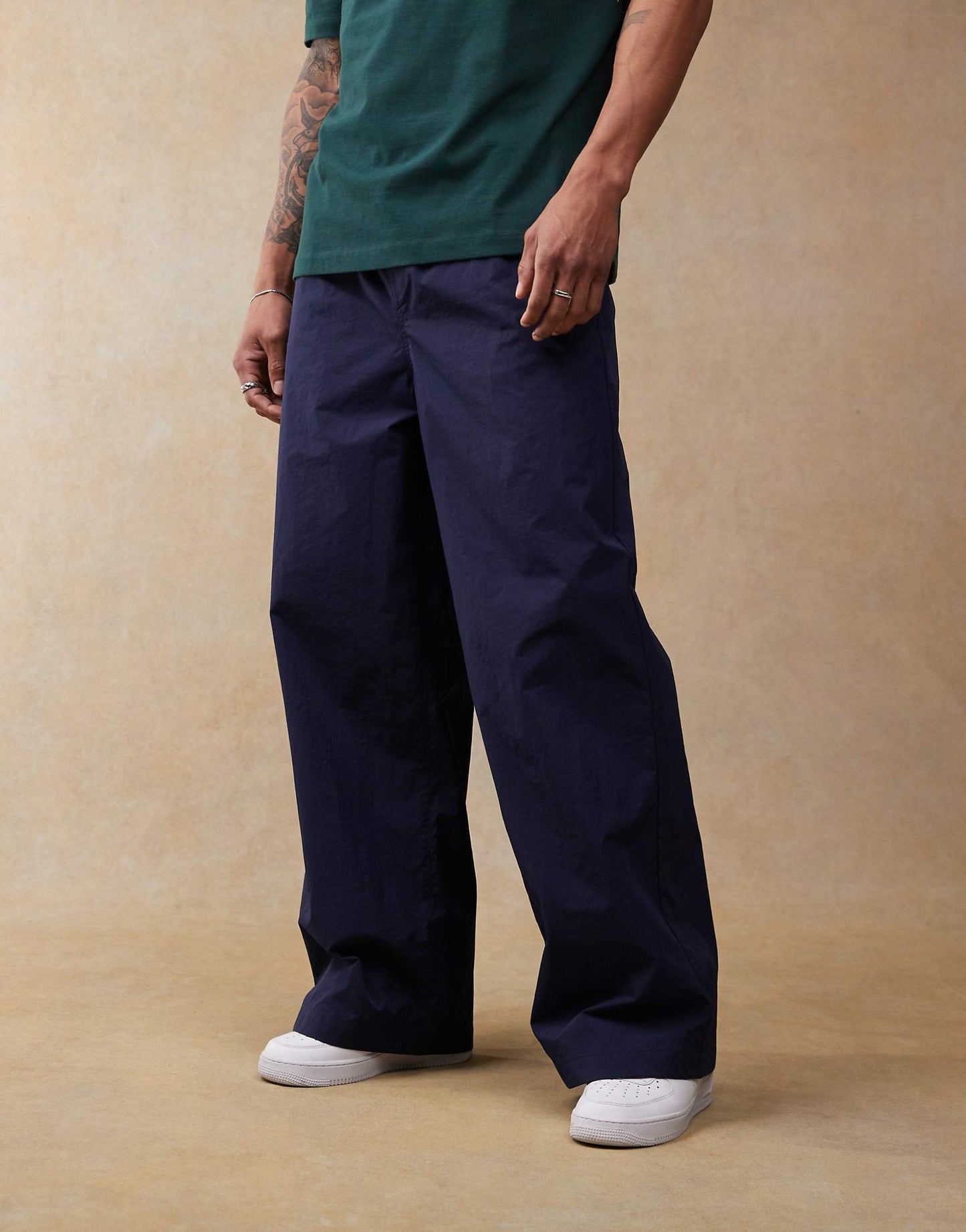 Co-Ord Super Baggy Nylon Pull On Trouser