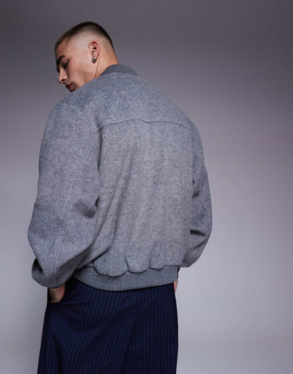 Wool Blend Bomber