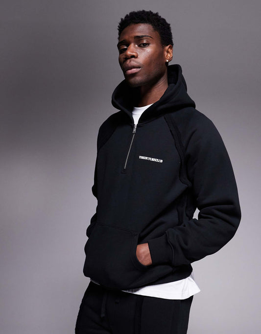 Co-Ord Raw Seam Logo Hoodie