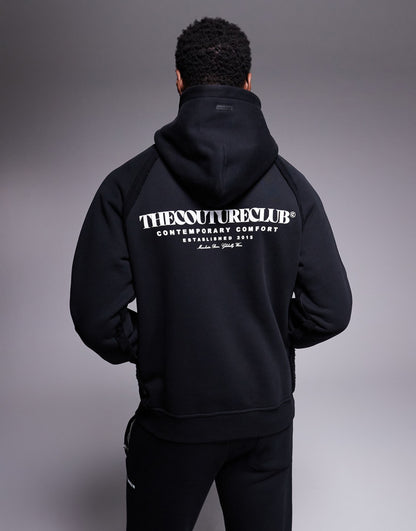 Co-Ord Raw Seam Logo Hoodie