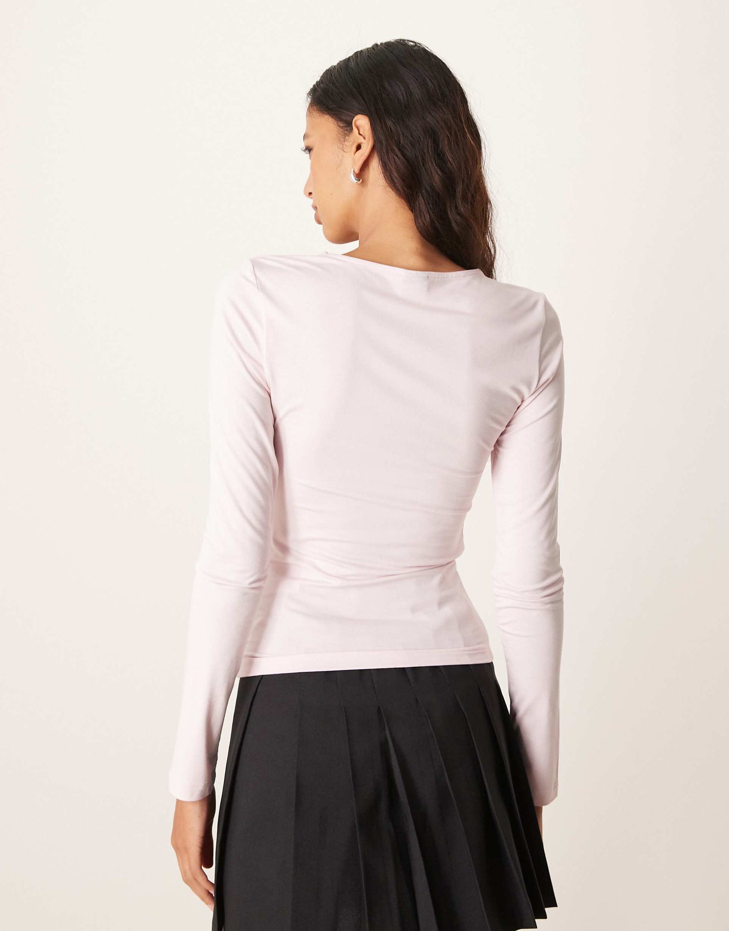 Soft Touch Jersey Long Sleeve Top With Round Neck