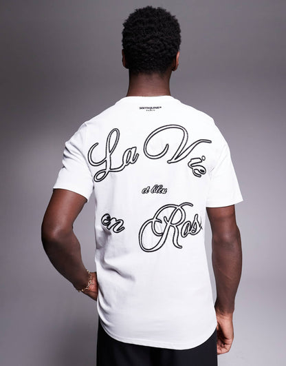 French Motif Back Print T-Shirt