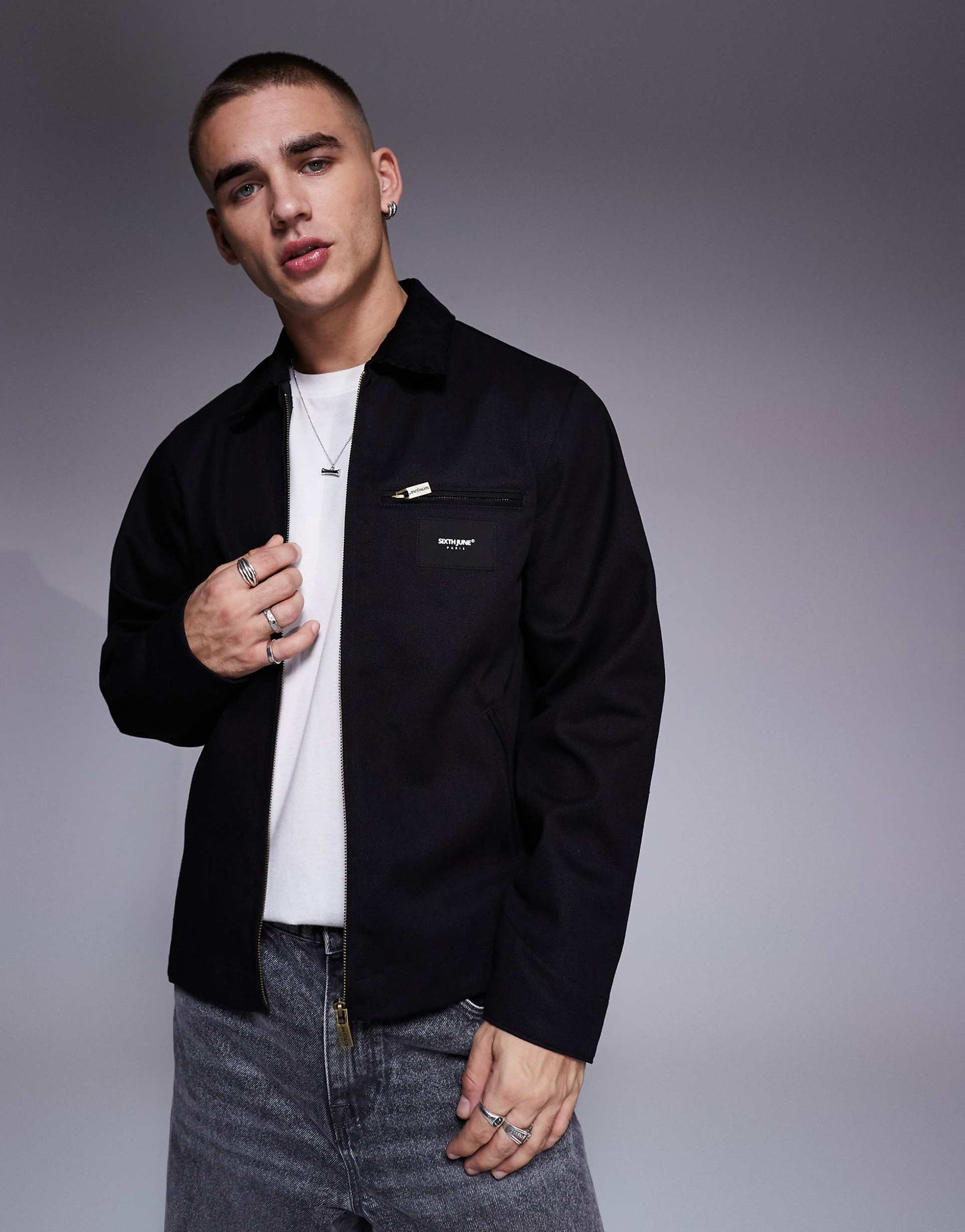 Contrast Collar Trucker Jacket