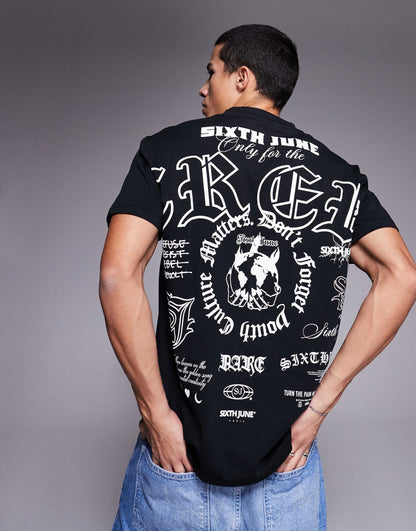 Logo Motif Back Print T-Shirt