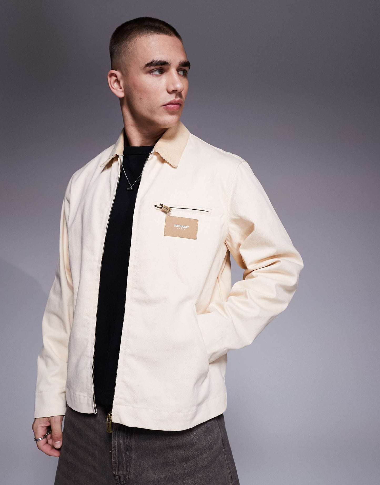 Contrast Collar Trucker Jacket Co-Ord