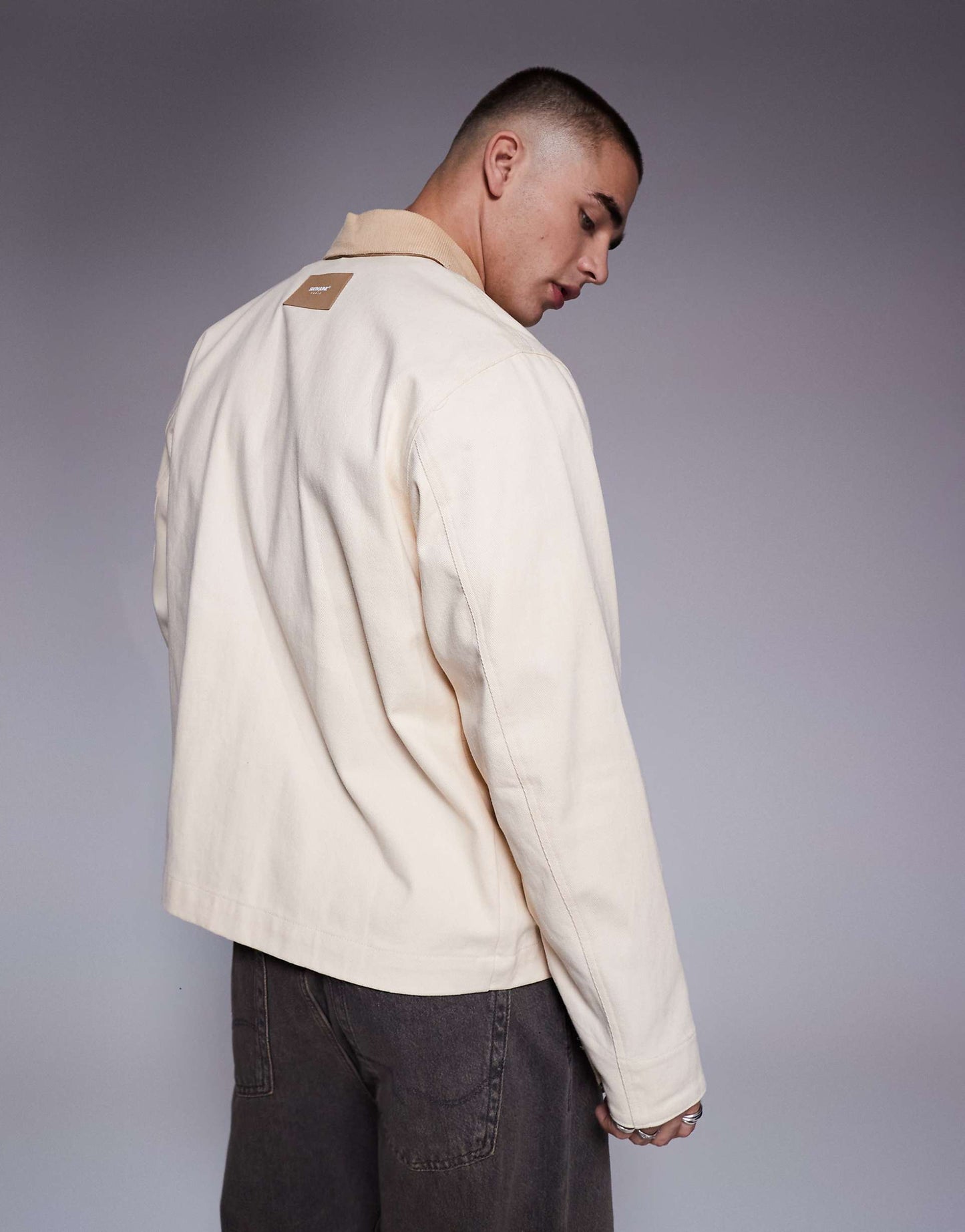 Contrast Collar Trucker Jacket Co-Ord