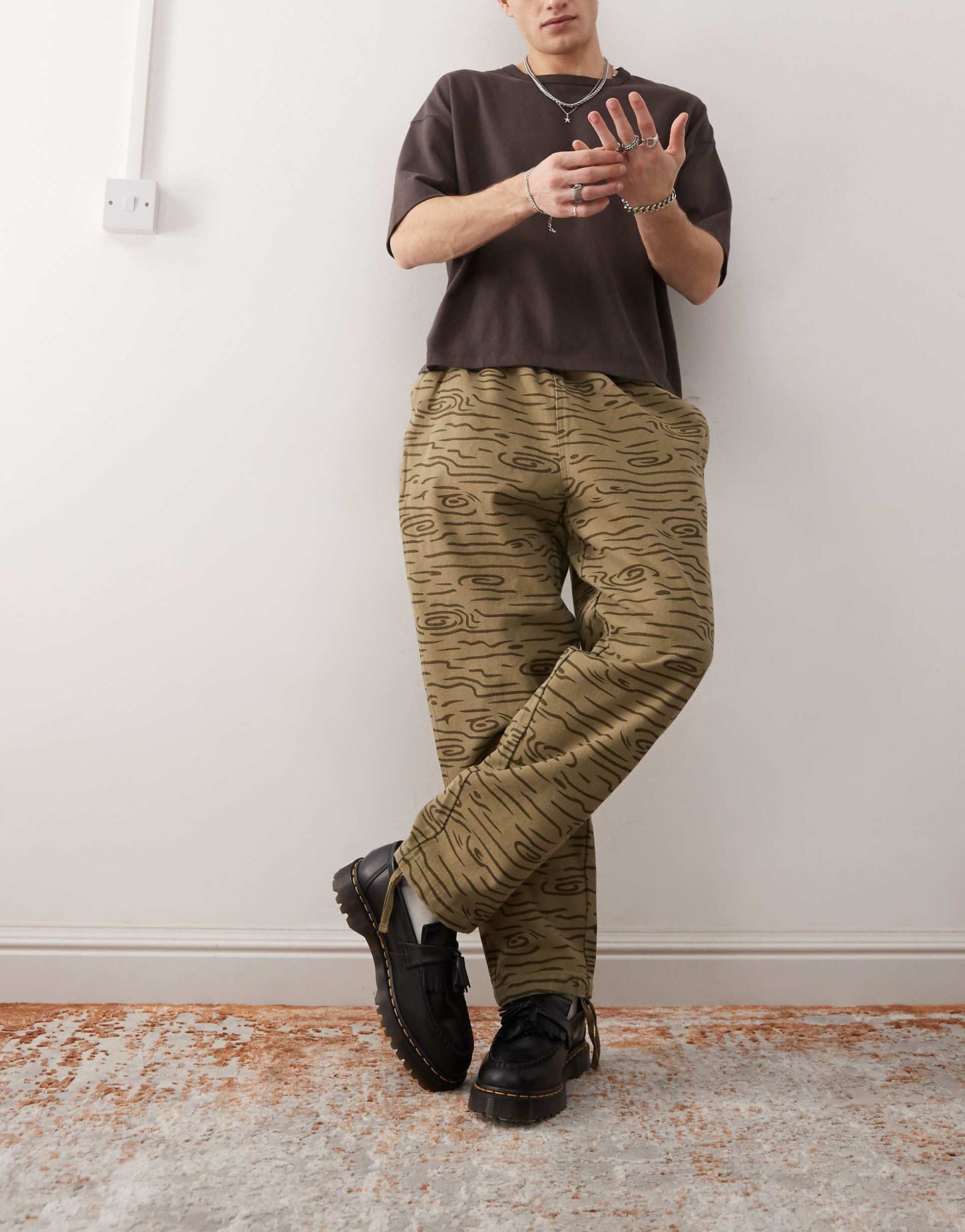 Unite Wood Print Trousers