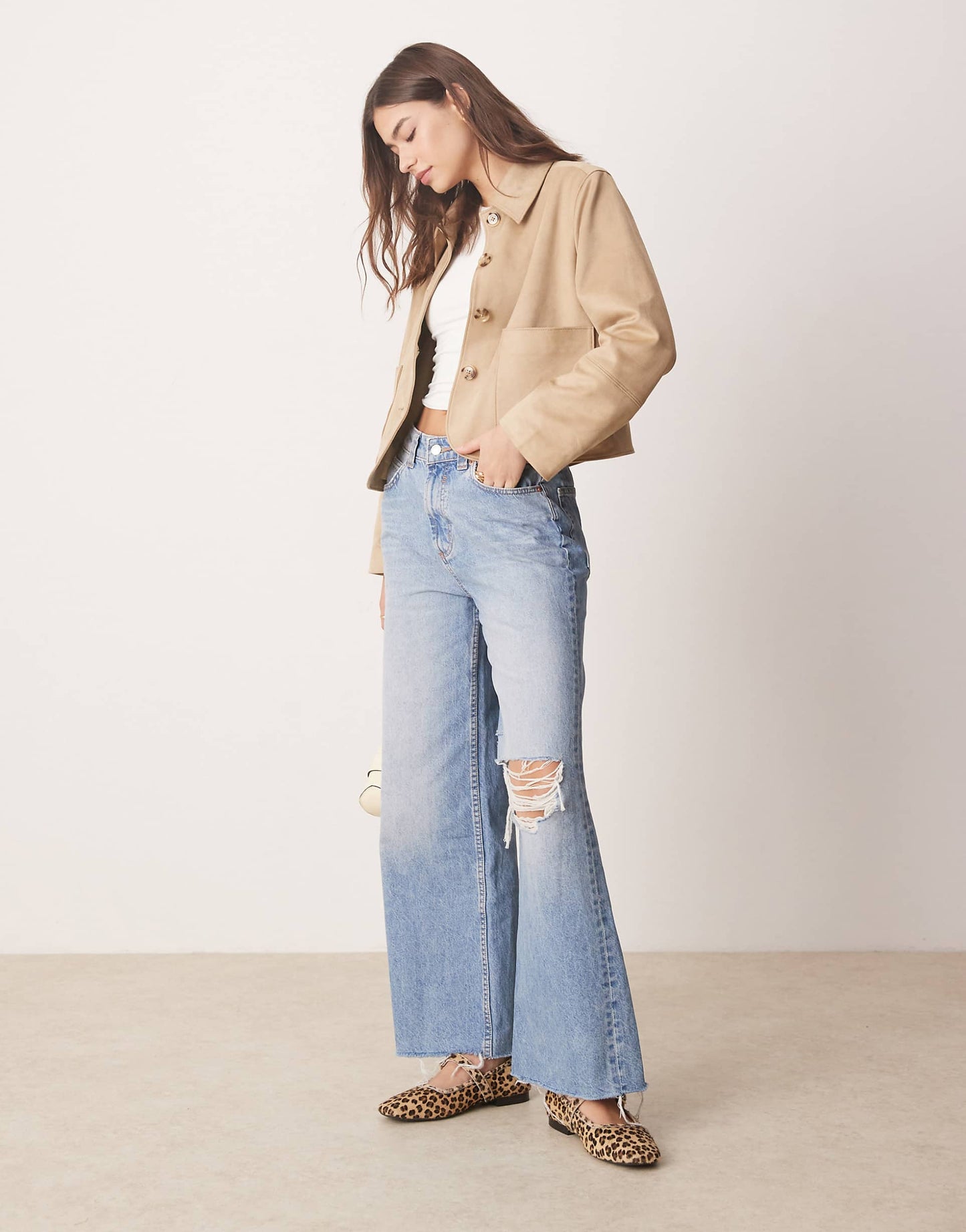 Suede Cropped Jacket