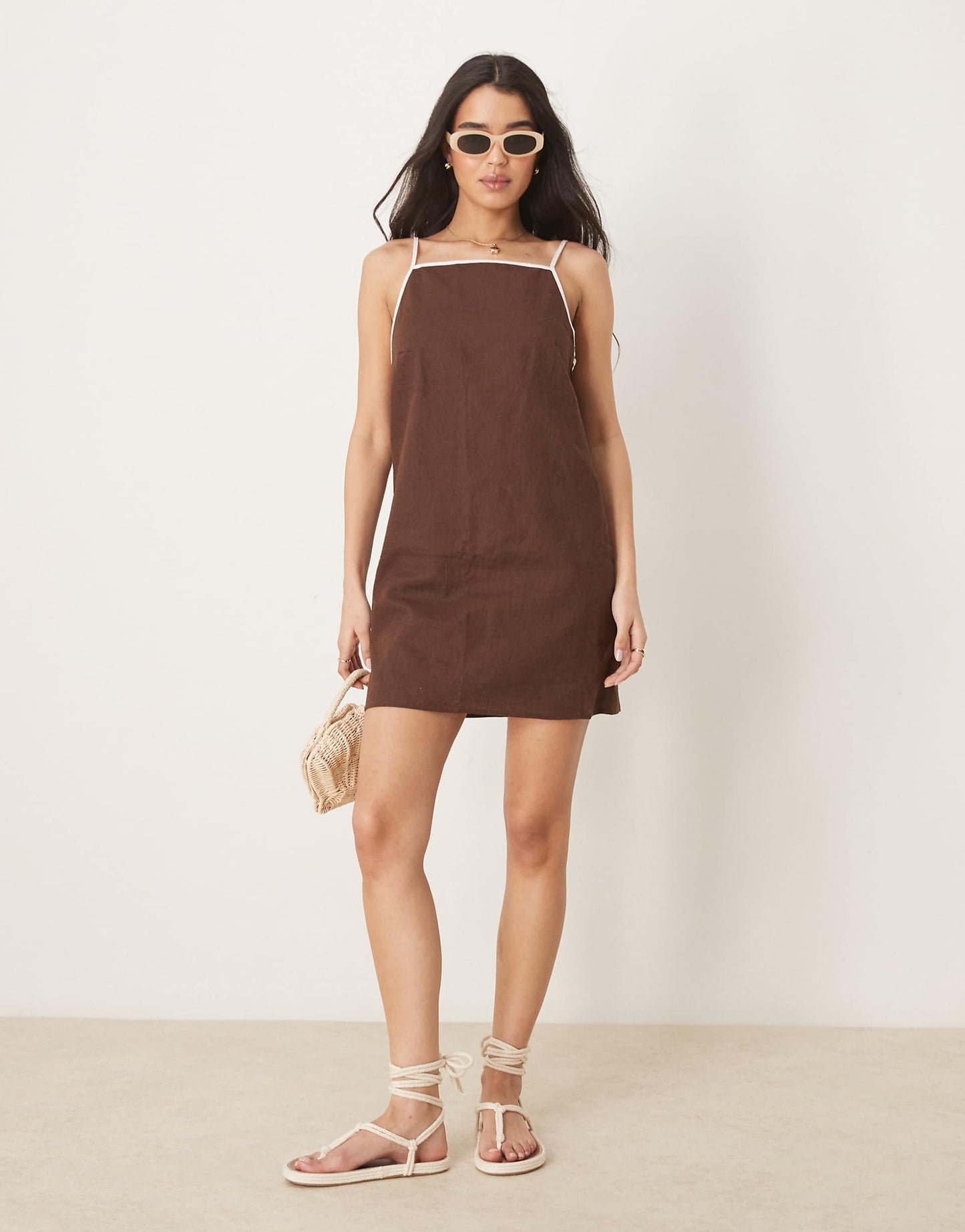 Square Neck Mini Shift Dress