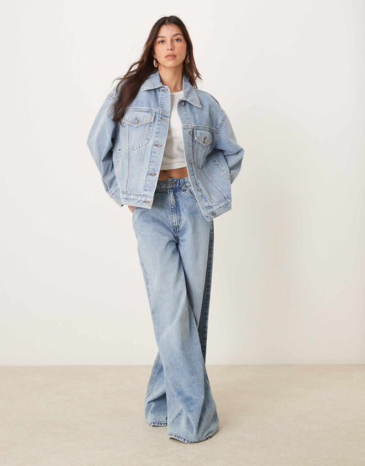 Distressed Denim Trucker Jacket