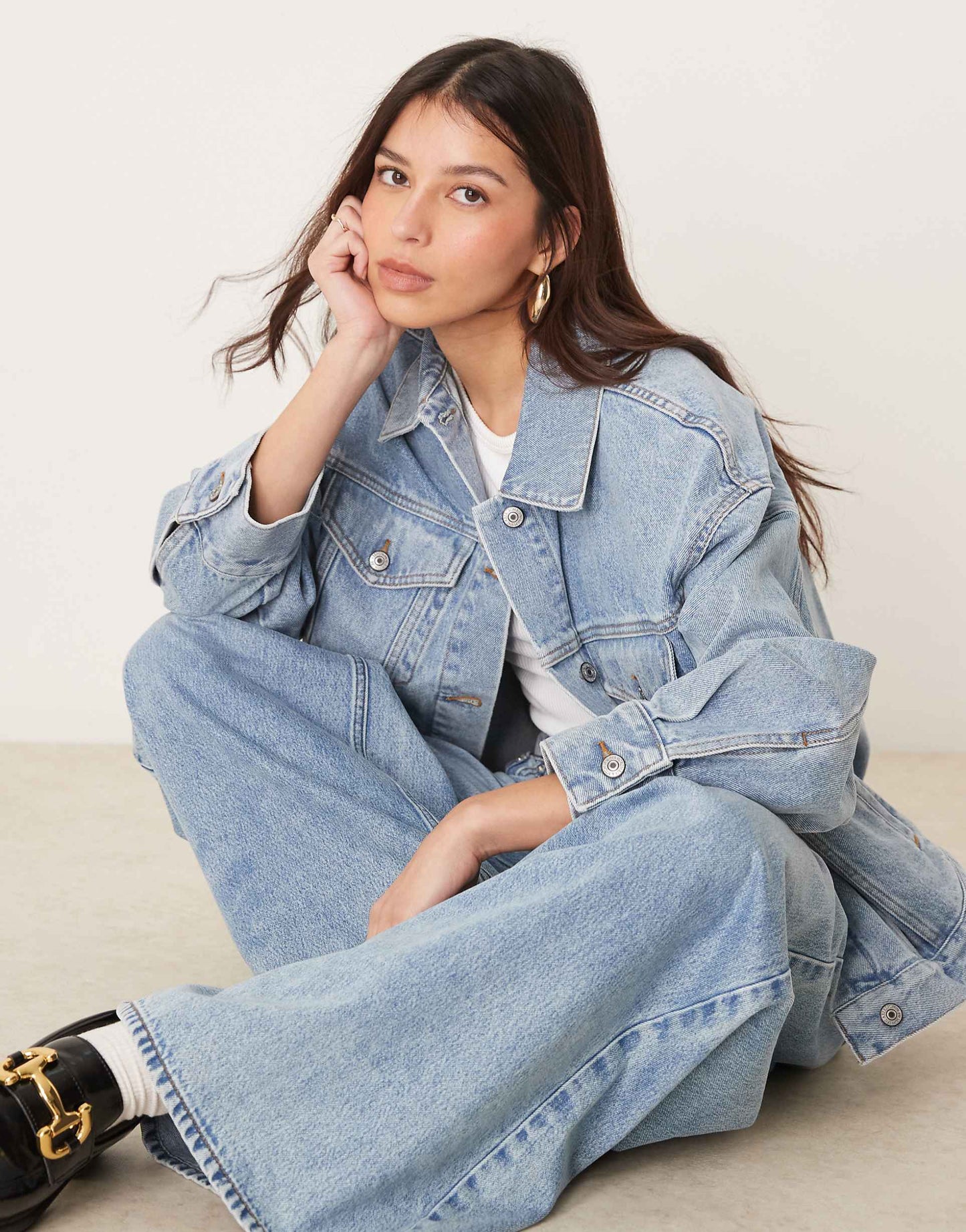 Distressed Denim Trucker Jacket