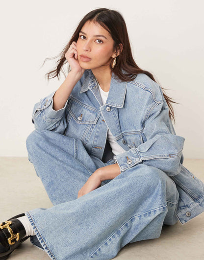 Distressed Denim Trucker Jacket