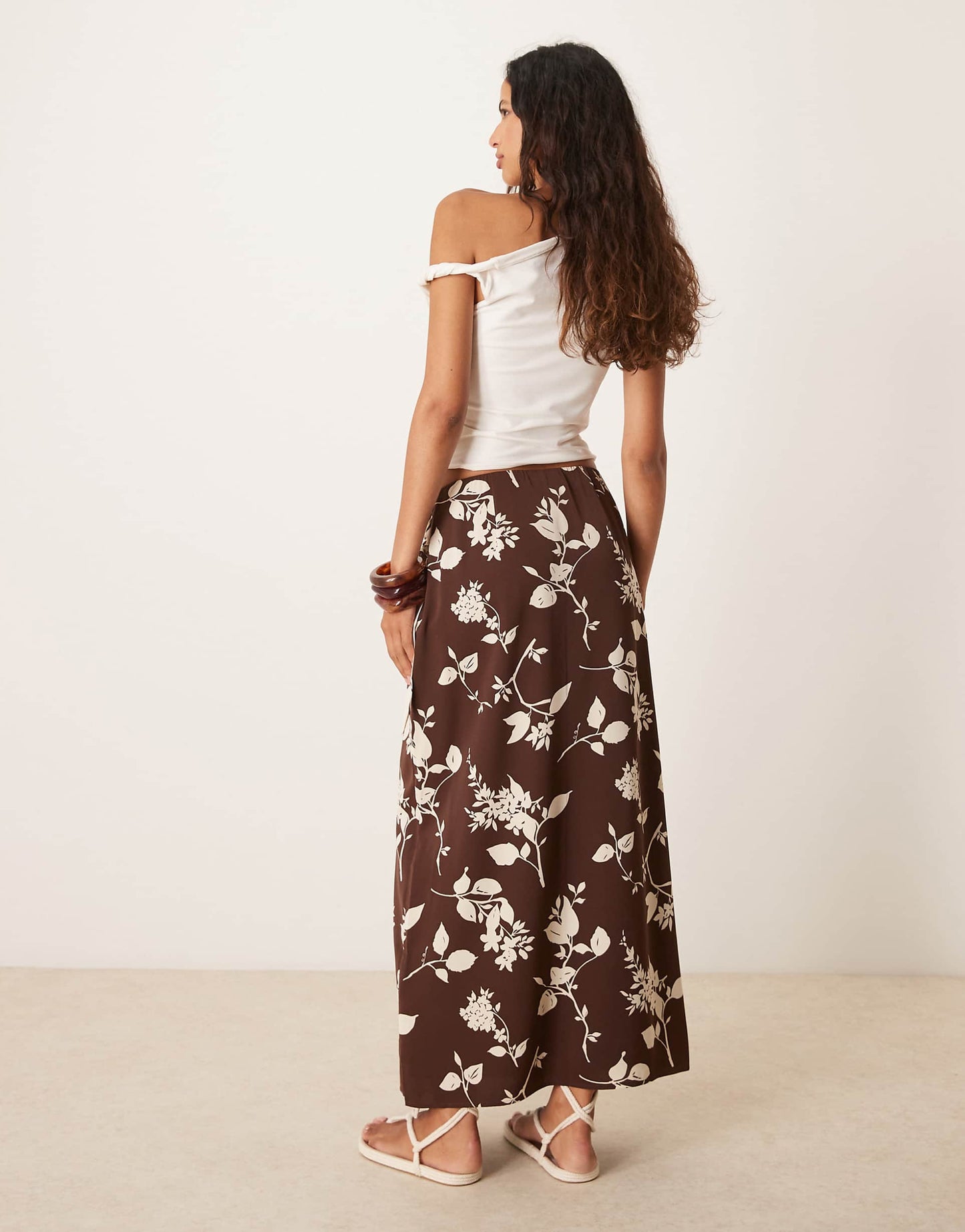Wrap Knot Detail Maxi Skirt