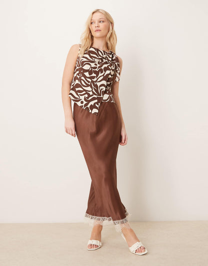 One-Shoulder Scarf Top