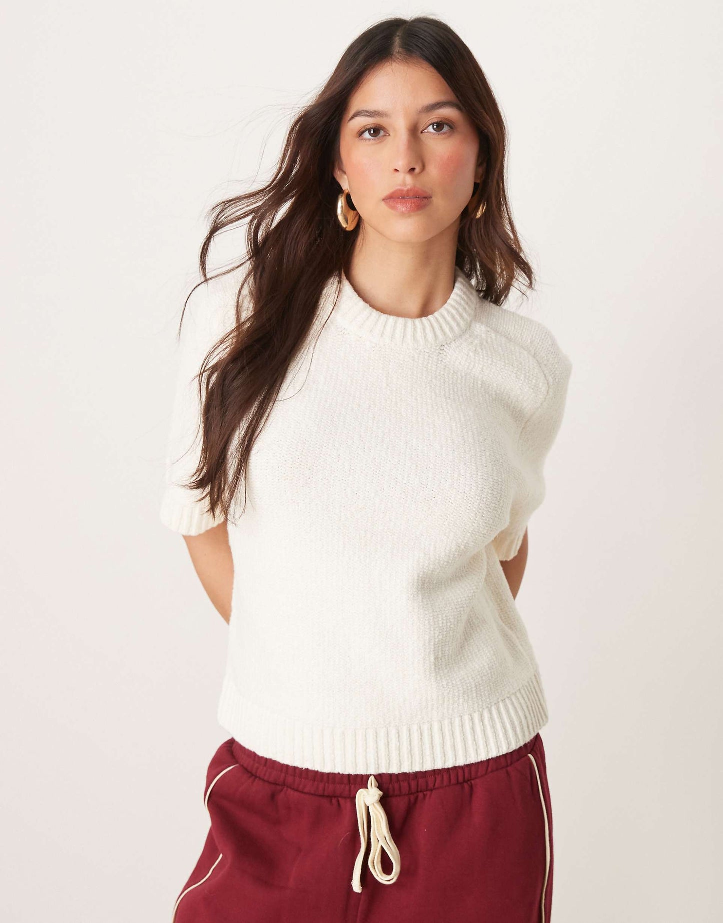 V Neck Knitted Top