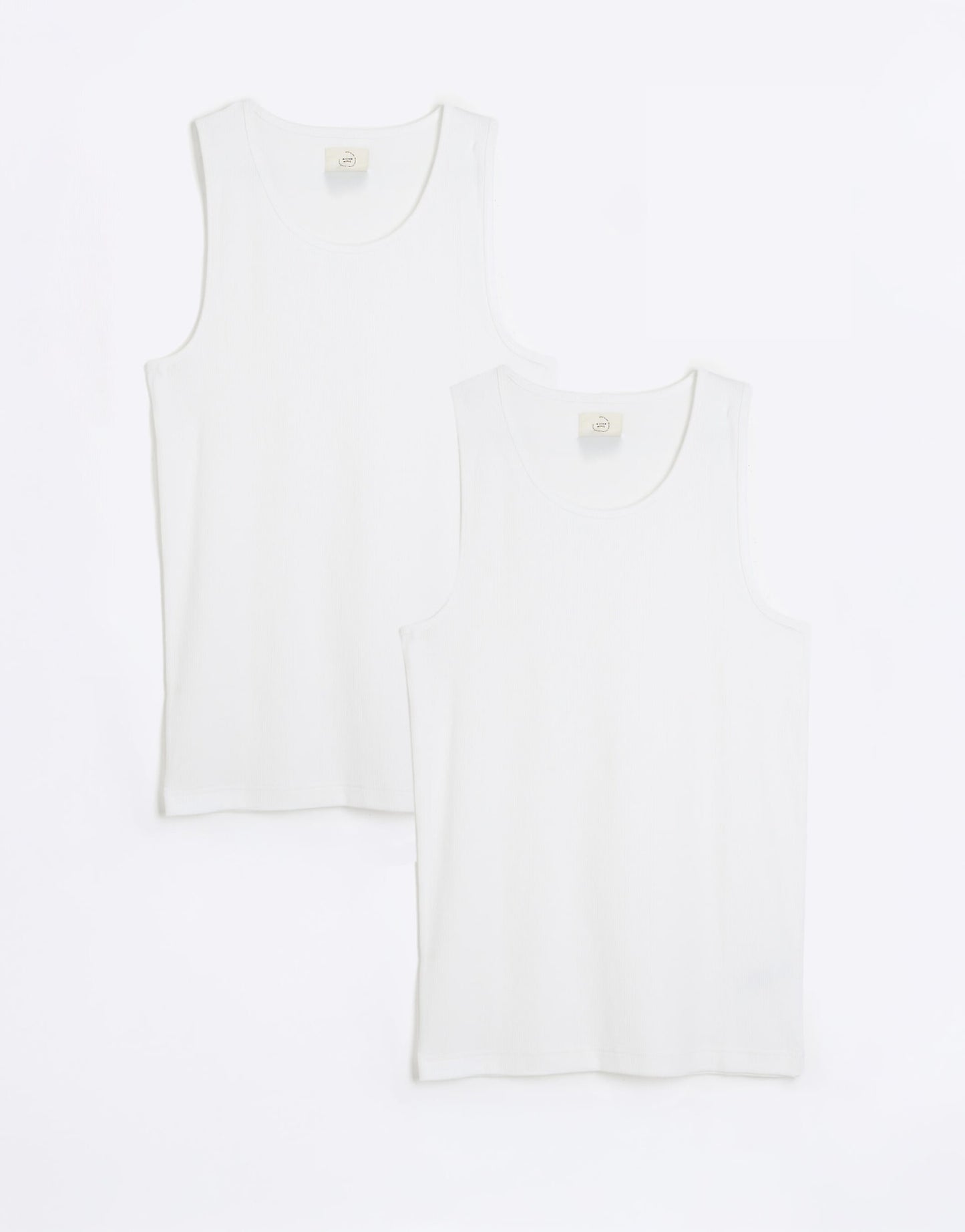 Muscle Fit Ribbed Vest Set