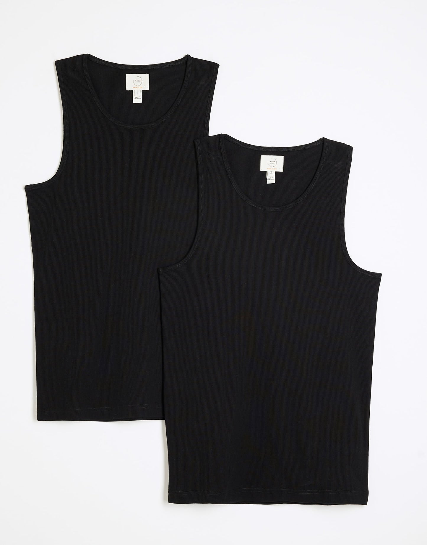 Muscle Fit Ribbed Vest Set