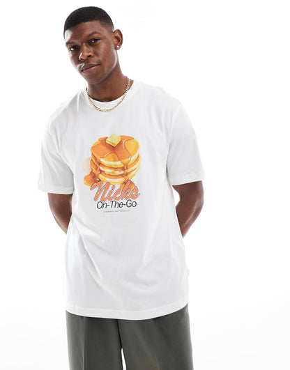 Oversized T-Shirt With Pancakes Print