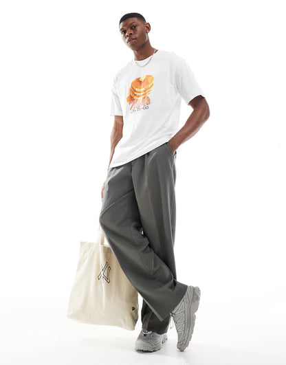 Oversized T-Shirt With Pancakes Print
