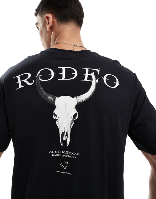 Oversized T-Shirt With Rodeo Back Print