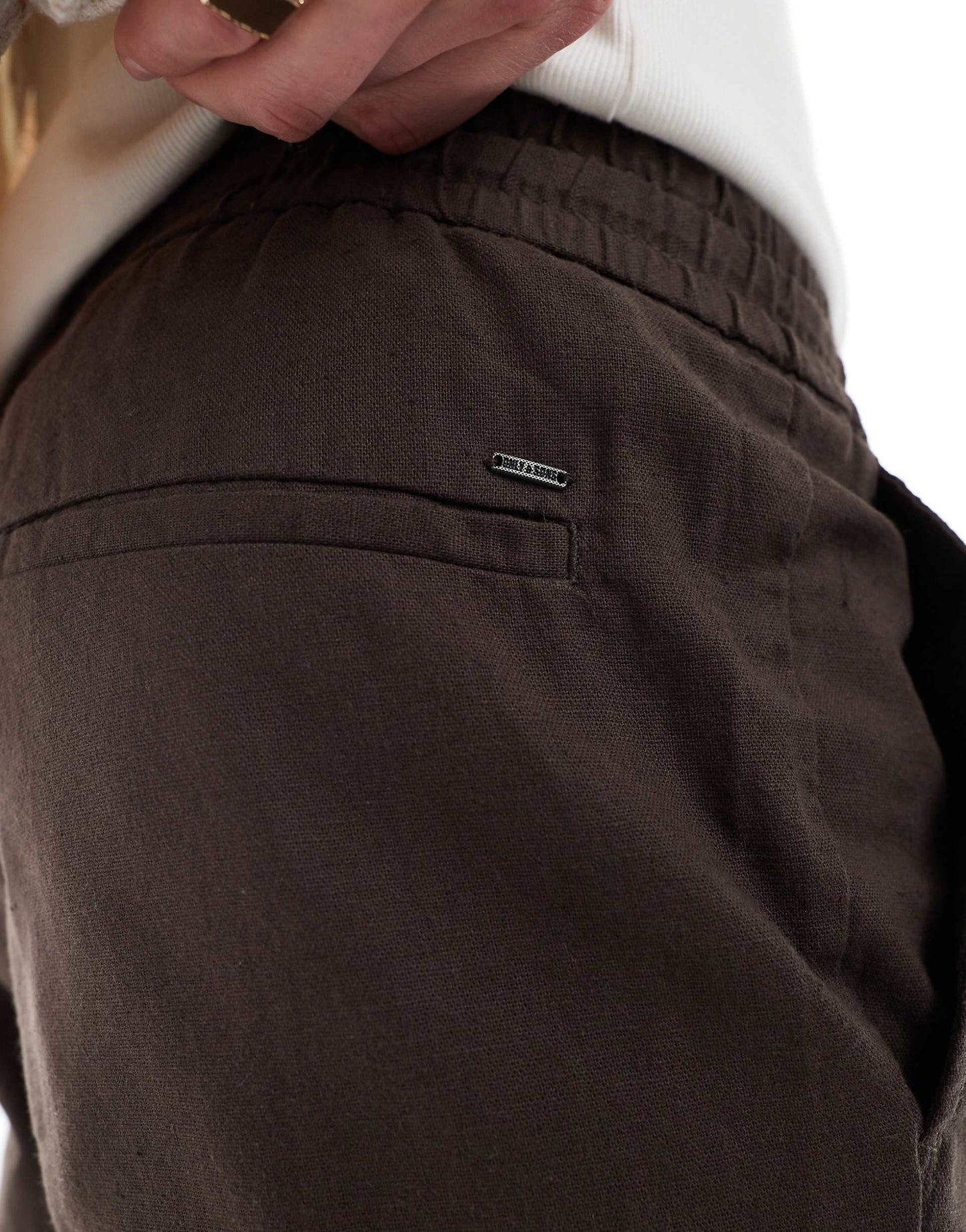 Linen Mix Cropped Trouser