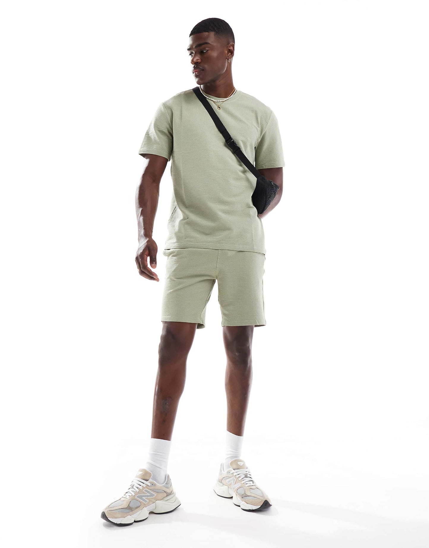 Short Sleeve Waffle T-Shirt Co-Ord