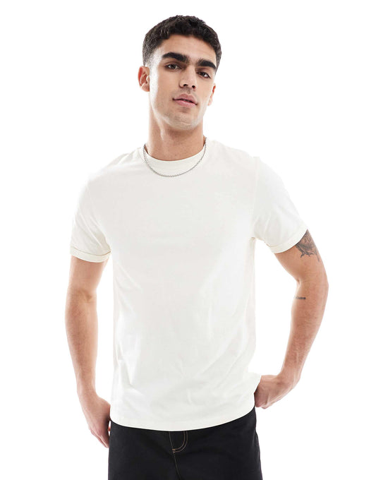 Essential Crew Neck T-Shirt With Roll Sleeve