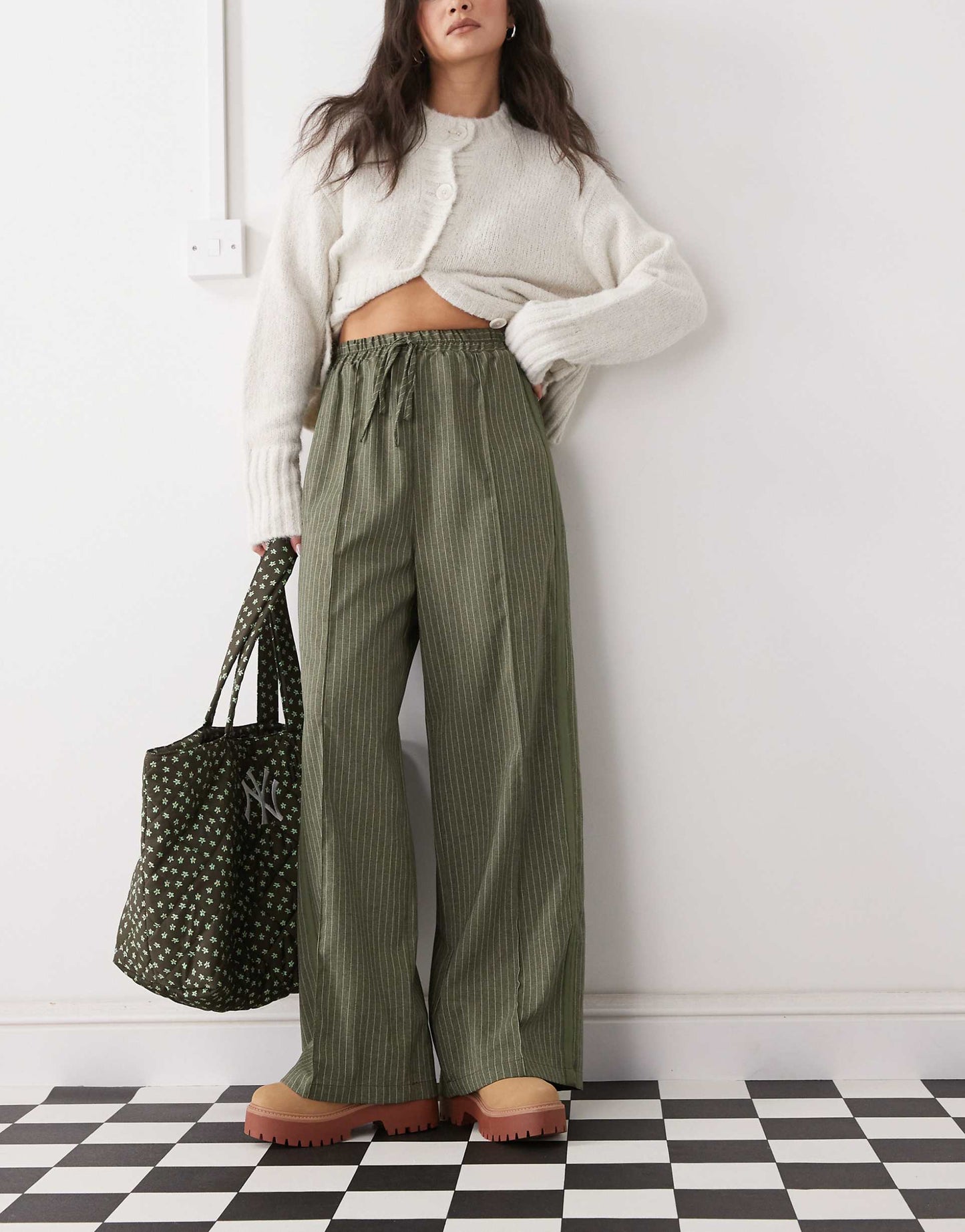 Relaxed Pull On Trouser With Side Stripe Detail