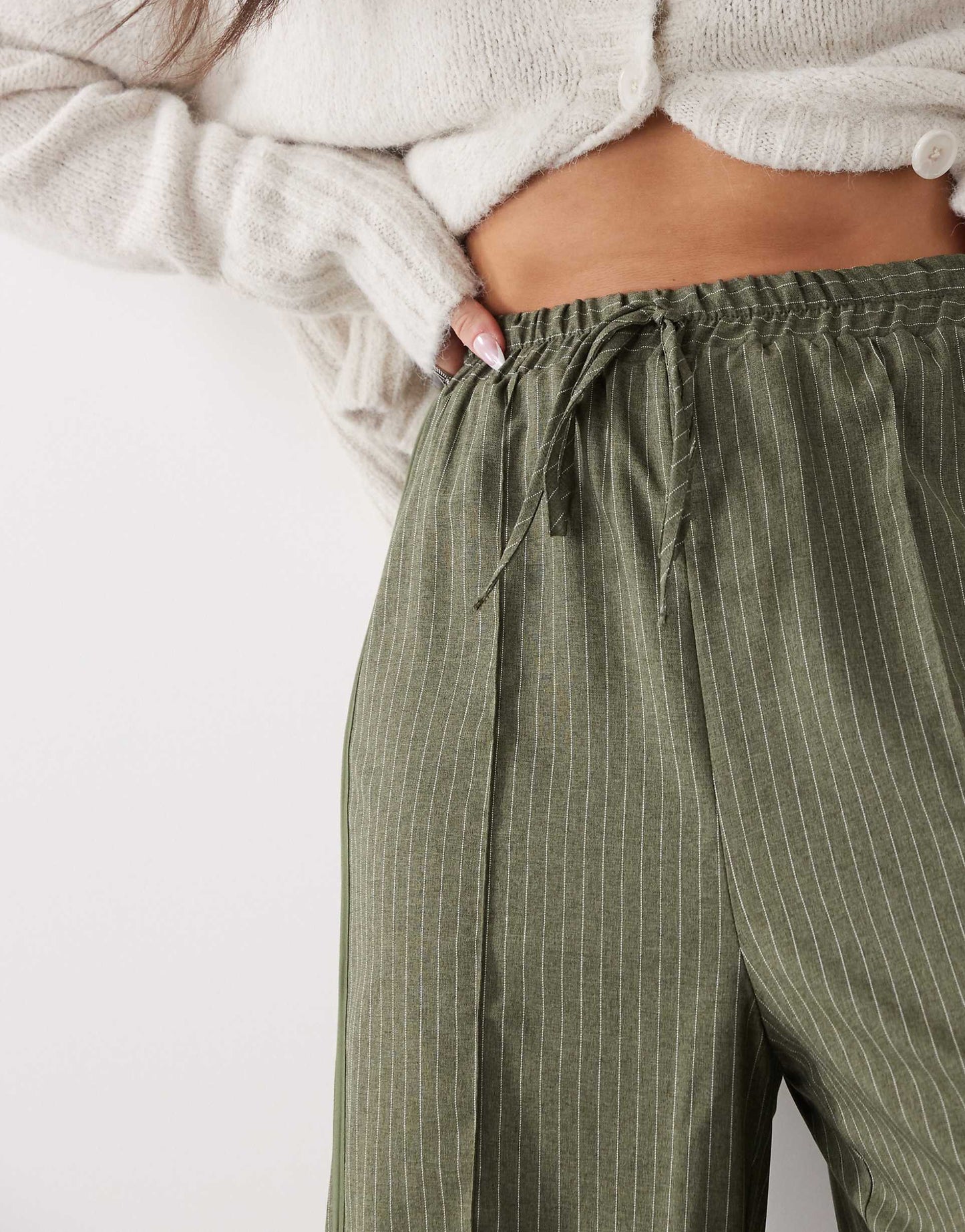 Relaxed Pull On Trouser With Side Stripe Detail