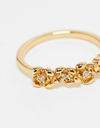 Curve 14K Gold Plated Ring