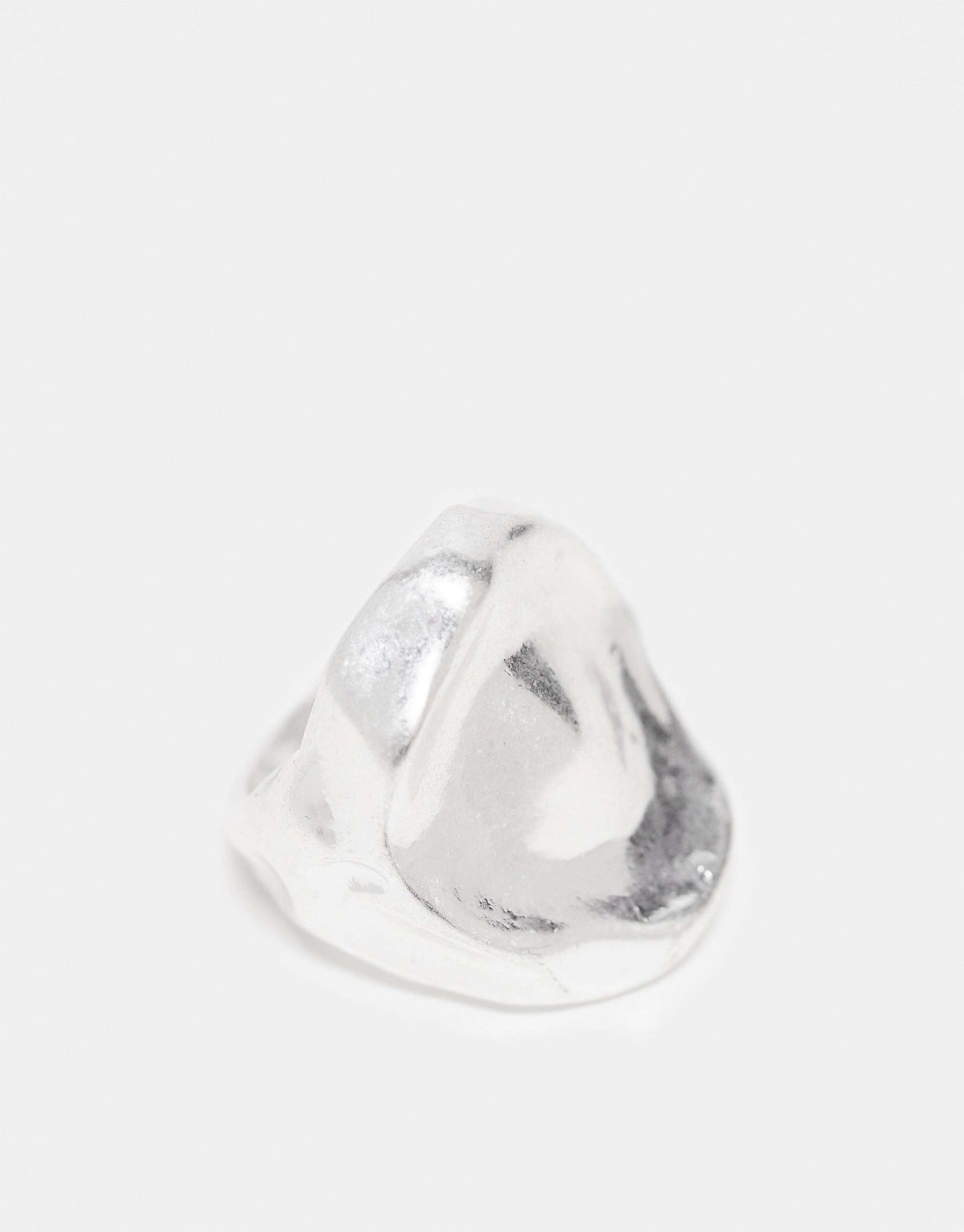 Oversized Ring With Molten Detail