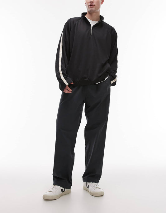 Tech Nylon Relaxed Trouser With Drawstring Waist