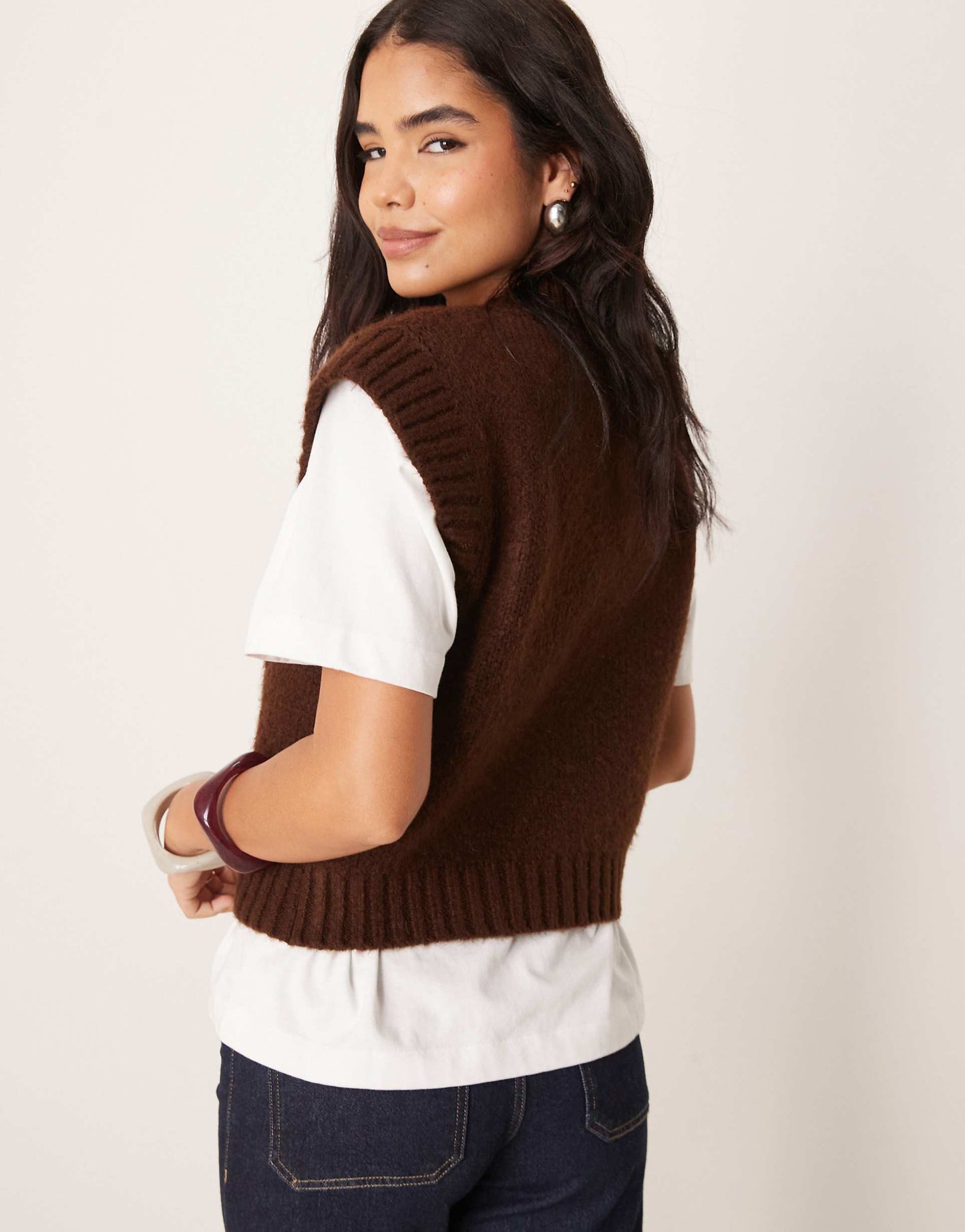 Knitted V Neck Vest