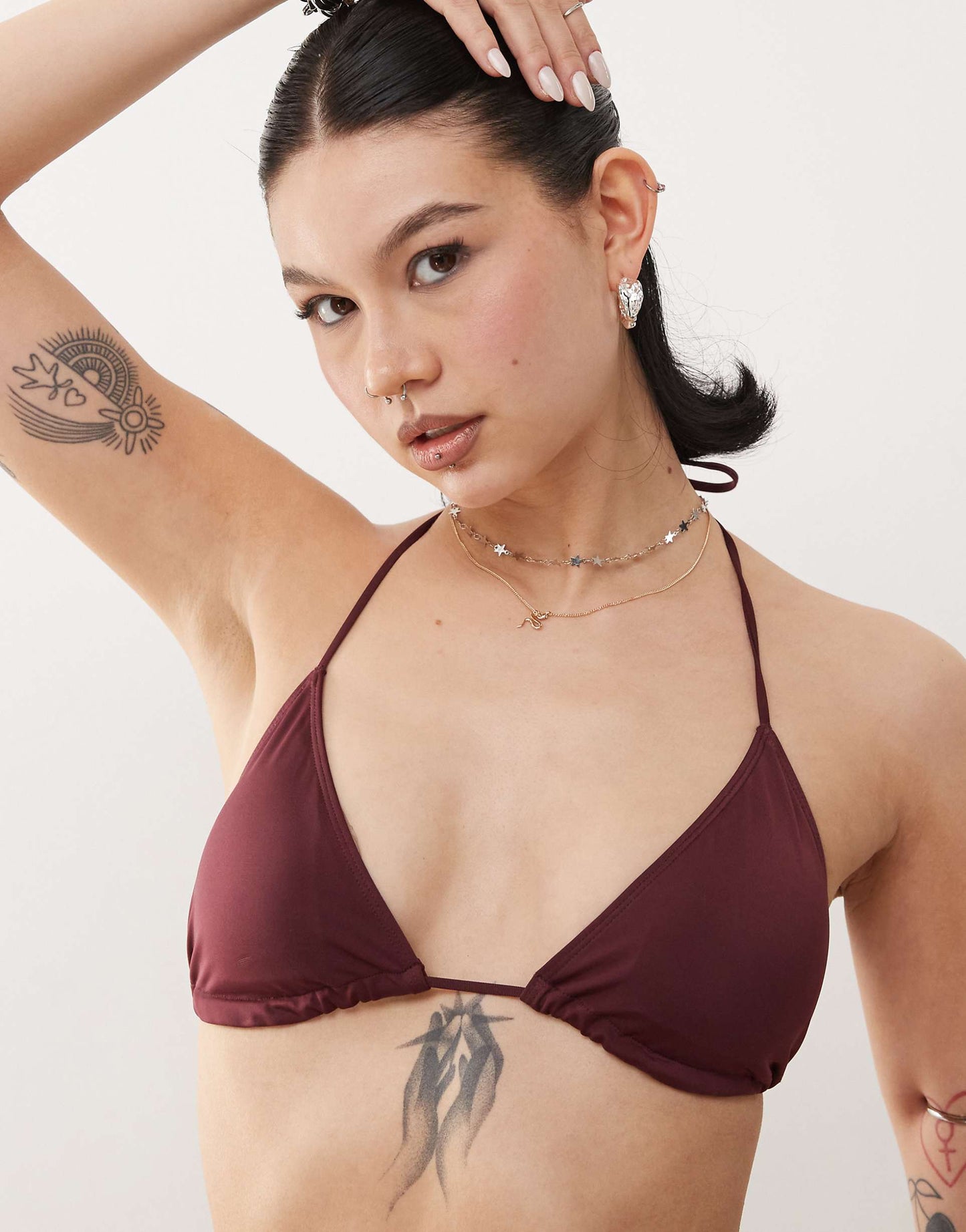 Mix And Match Triangle Tie Up Bikini Top