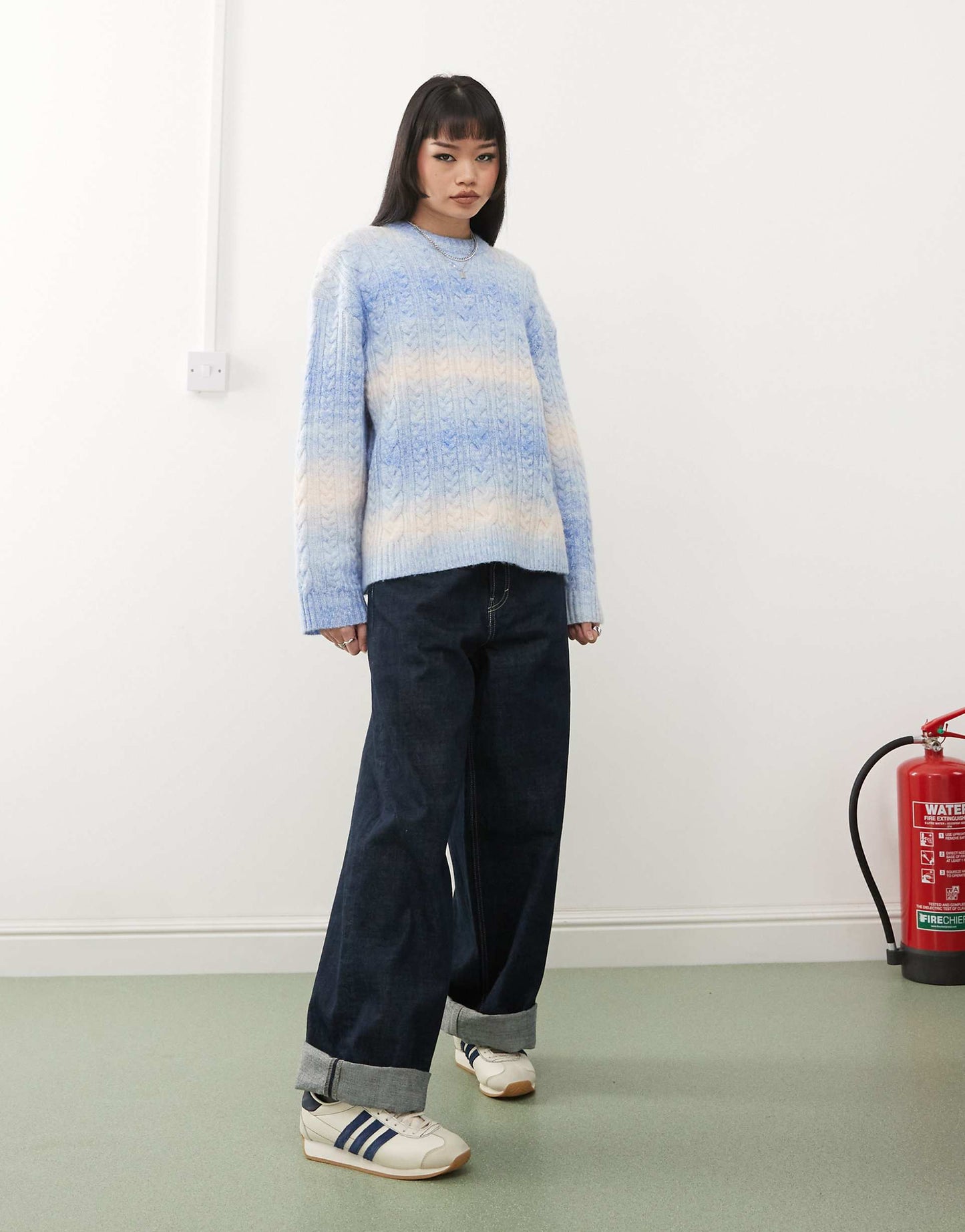 Oversized Space Dye Cable Jumper