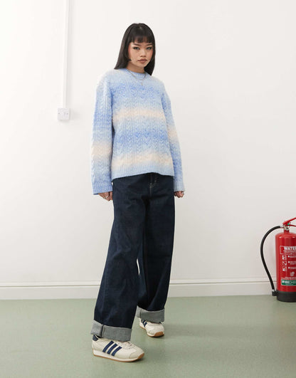 Oversized Space Dye Cable Jumper