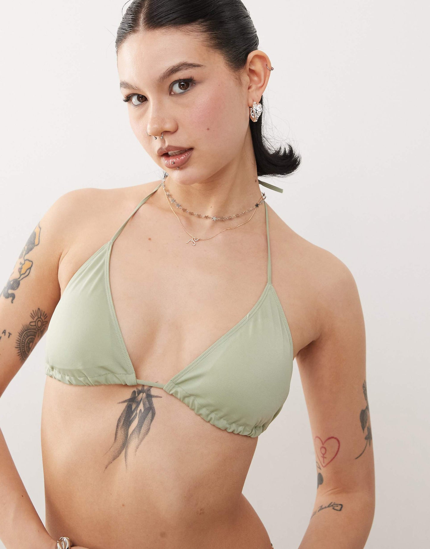 Mix And Match Triangle Tie Up Bikini Top