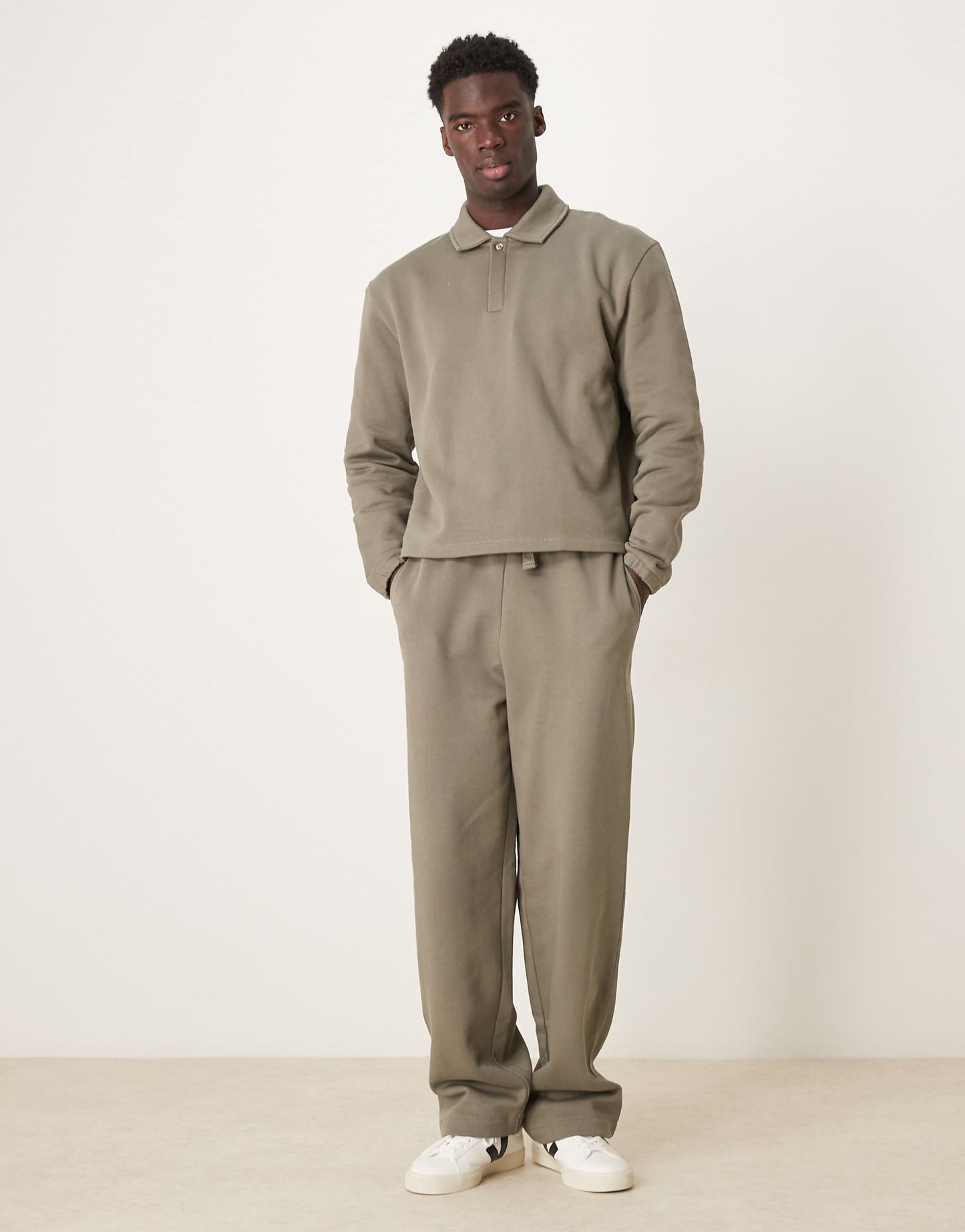 Co-Ord Boxy Oversized Polo Sweatshirt